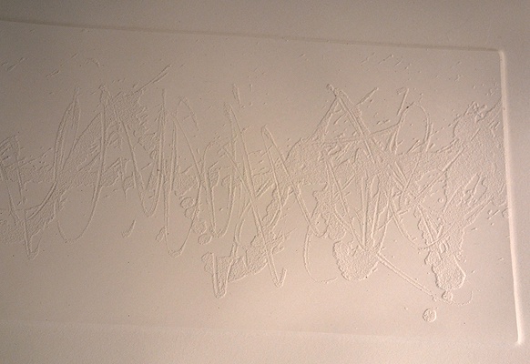 „leerstelle“ Prägedruck  auf Büttenpapier 100x70 cm, 2012;