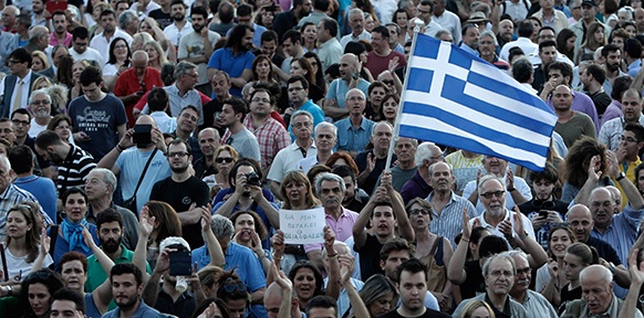 Griechische Demonstranten