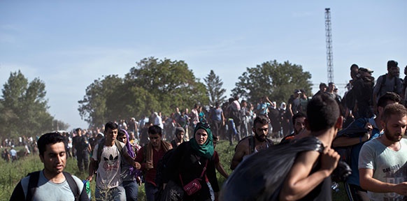 Flüchtlinge im kroatischen Grenzgebiet