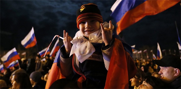 Pro-Russische Kundgebung auf der Krim