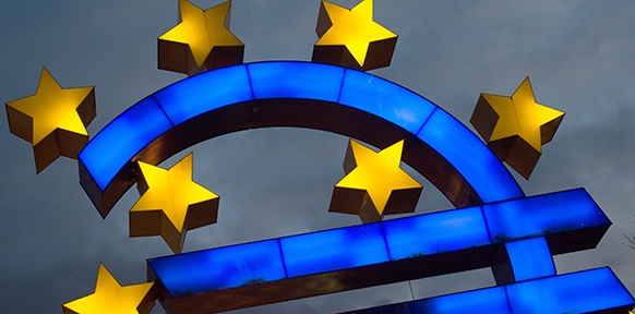 Das Euro-Zeichen an der  EZB