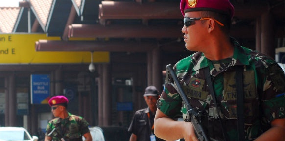 Ein indonesischer Soldat