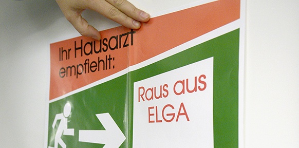 Ein Plakat des Österreichischen Hausärzteverbandes