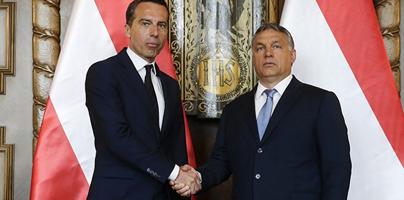APA/BKA/ANDY WENZEL Bundeskanzler Christian Kern und der ungarische Regierungschef Viktor Orban