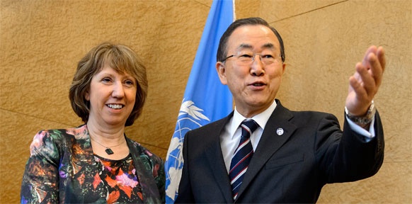 Cathrine Ashton und Ban Ki-Moon