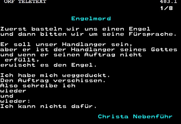 Screenshot des Gedichtes "Engelmord"
