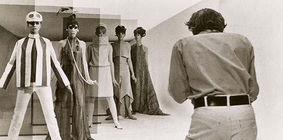 Fotomodelle werden fotografiert, SW-Foto, David Hemmings in Blow Up