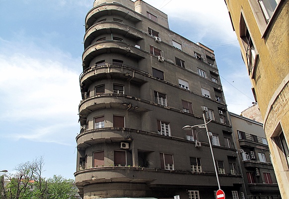 Brutalistisches Architektur-Denkmal.