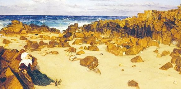 DöRLEMANN VERLAG Schlafende Frau auf dem Strand