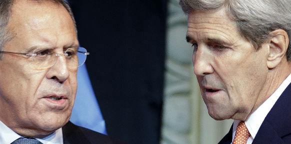 John Kerry (R) und Sergej Lawrow