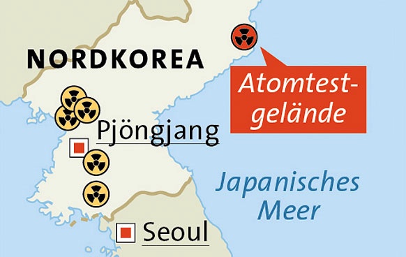 Grafik: Atomanlagen in Nordkorea