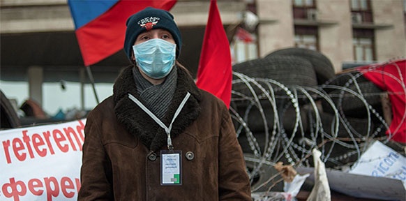 Pro-Russland-Demonstrant
