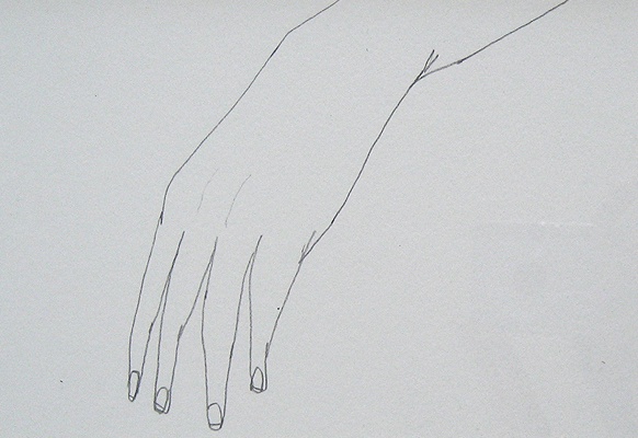 Hand, 2012 Bleistift auf Papier 13,5x18,5 cm