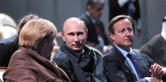 Merkel, Putin und Cameron