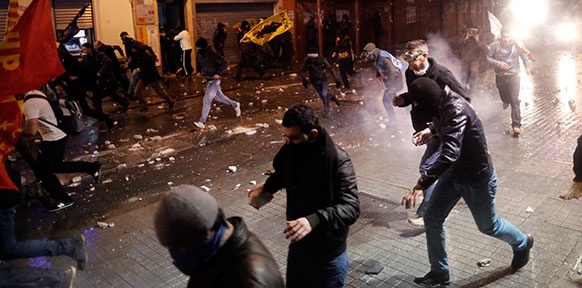 Demonstranten in der Türkei