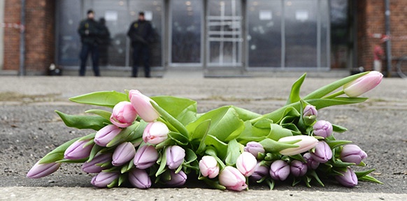 Blumen am Schauplatz in Kopenhagen