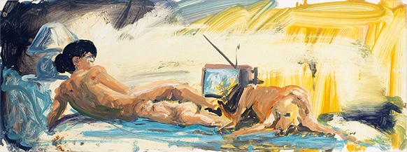 (C) COURTESY ERIC FISCHL UND JABLONKA GALERIE, KöLN Study for Floating Islands, 1985