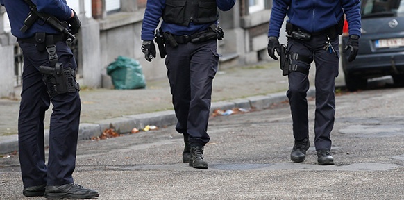EPA/OLIVIER HOSLET Belgische Polizei