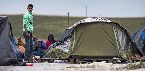 Flüchtlingszelte in Calais