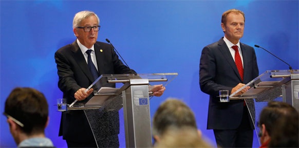 Jean-Claude Juncker und Donald Tusk