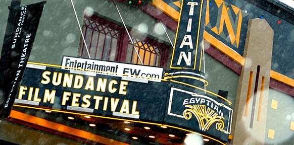 Sundance-Ankündigung auf dem Egyptian Theatre Marquee