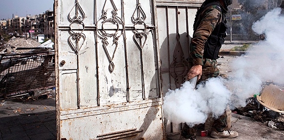 Rauch in Aleppo