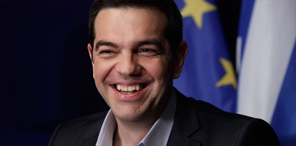 Alexis Tsipras, lachend