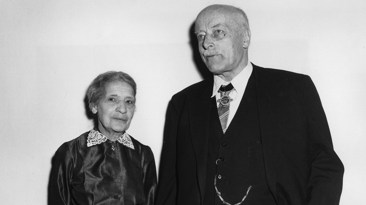 Lise Meitner und Otto Hahn, 1957
