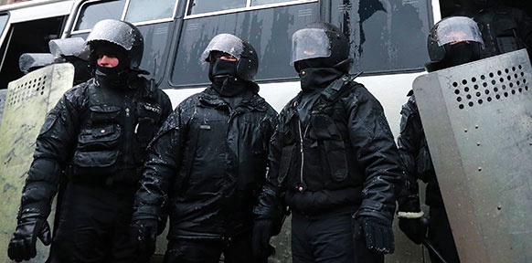 Polizisten in Kiev