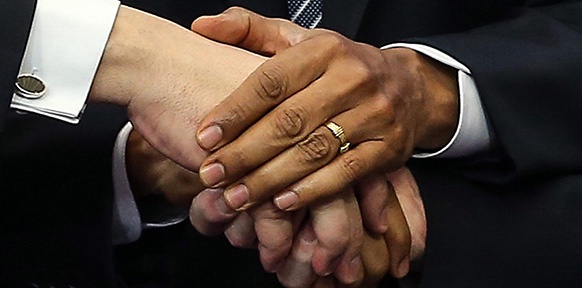 Barack Obamas Hände