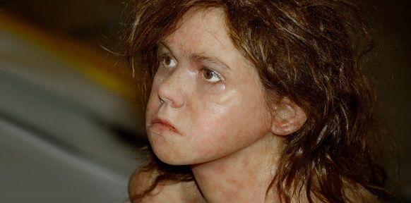 Weichteilrekonstruktion eines Kindes von der französischen Künsterlin Elisbeth Daynès