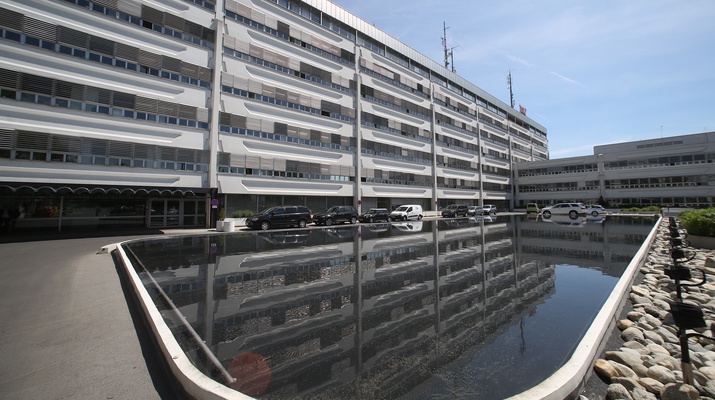 Blick auf die Gebäude des ORF-Zentrums am Wiener Küniglberg
