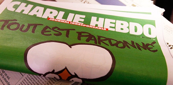 Die neuestes Ausgabe von Charlie Hebdo
