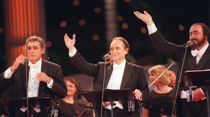 Die drei Tenöre: Placido Domingo, Jose Carreras und Luciano Pavarotti, 1996
