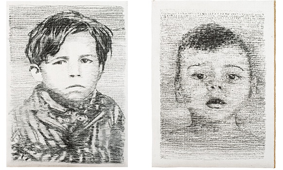Links: "Karl Rigo, 4 Jahre" Rechts: "Herbert B., 2 Jahre"
