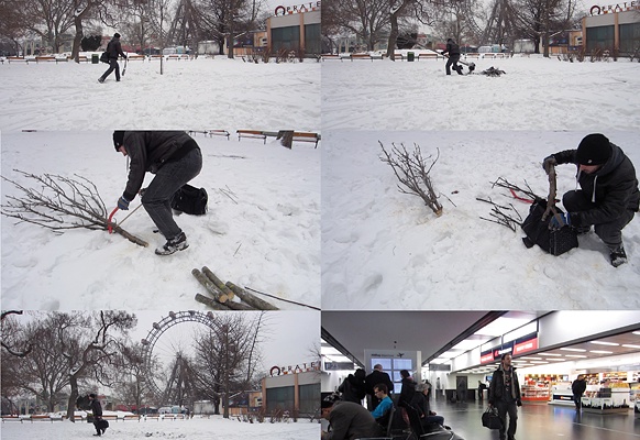 Videostills Mann mit Baum