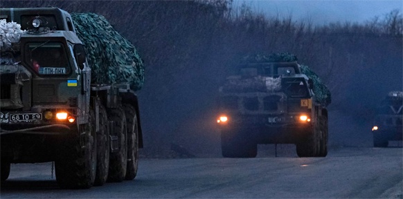 Ukrainischer Militärkonvoi