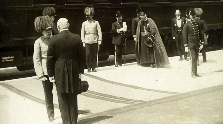 ÖNB 1910: Kaiser Farnz Joseph I. eröffnet die Südrampe der Tauernbahn Spittal - Bad Gastein