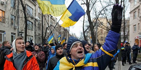 Protestierende in der Ukraine