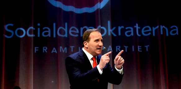 APA/EPA/CLAUDIO BRESCIANI Schwedens Wahlsieger Stefan Lofven