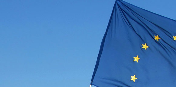 Ein Stück EU-Fahne