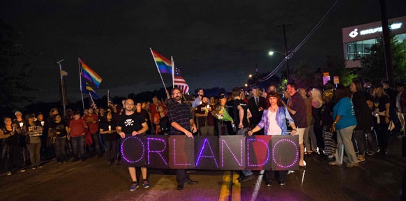 Protestzug in Orlando