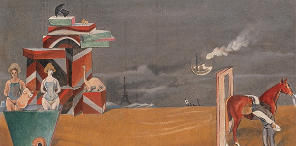 (C) VBK, WIEN 2013 / PRIVATSAMMLUNG Max Ernst Inspizierung eines Pferdes, um 1923