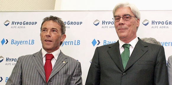 Jörg Haider und damaliger BayernLB CEO Werner Schmidt, 2007