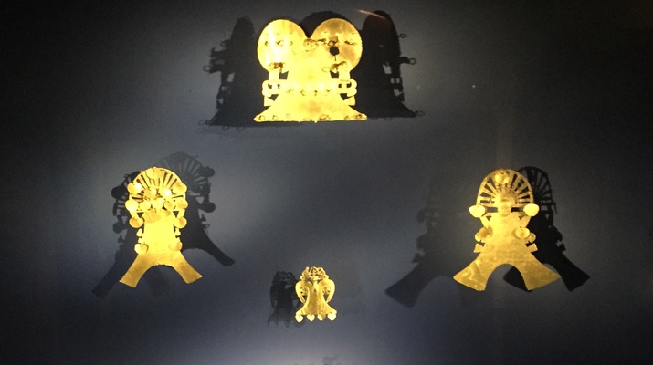 Goldfiguren im Museo del Oro