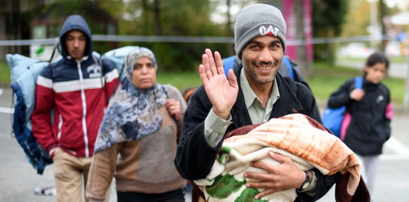 Flüchtling an der Grenze zu Spielfeld