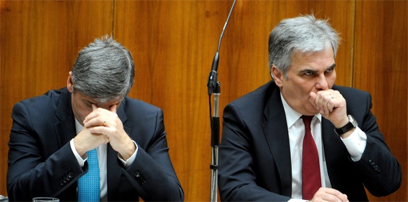 Michael Spindelegger und Werner Faymann auf der Regierungbank