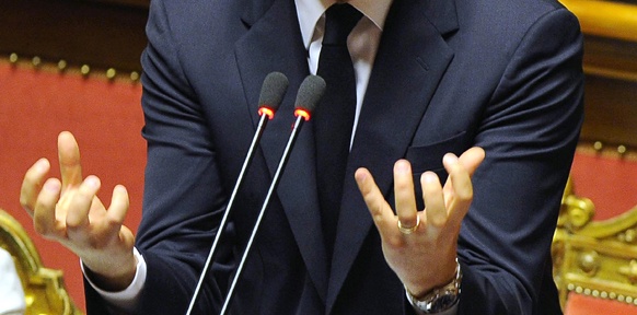 Matteo Renzi im italienischen Parlament