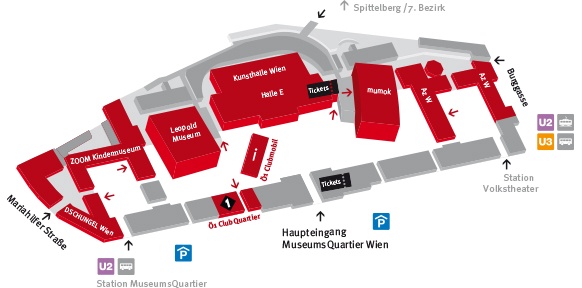 Lageplan Museumsquartier