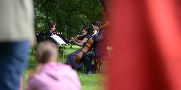 Streichquartett im Park